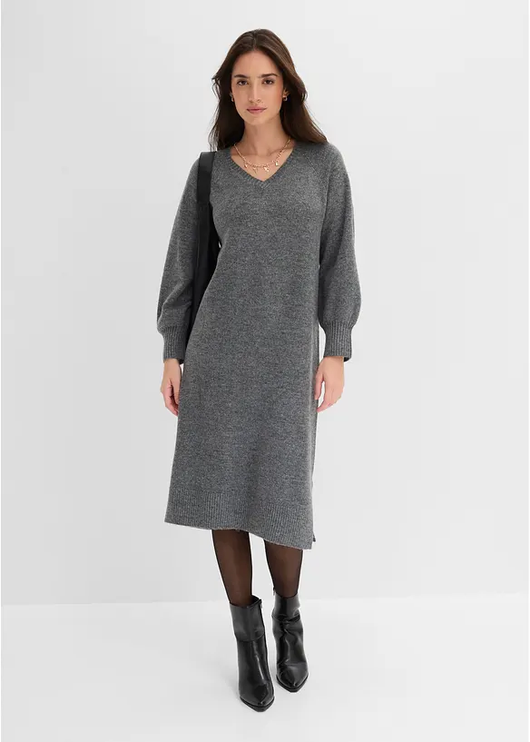 Abito midi oversize in maglia, bonprix