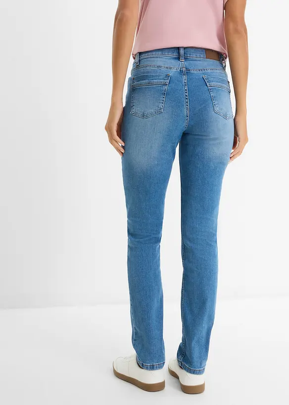 Jeans elasticizzati straight, vita media, bonprix