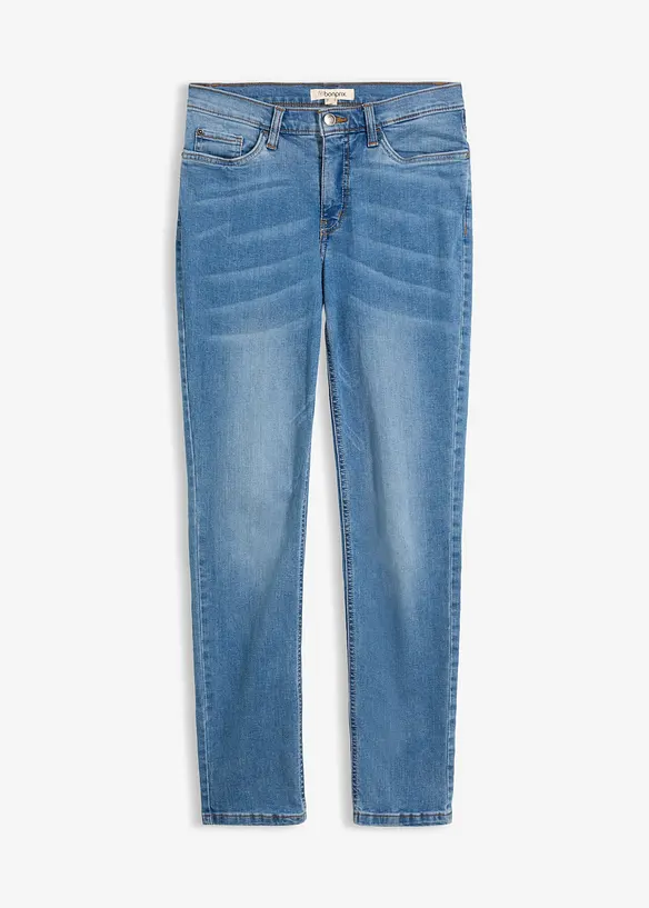 Jeans elasticizzati straight, vita media, bonprix