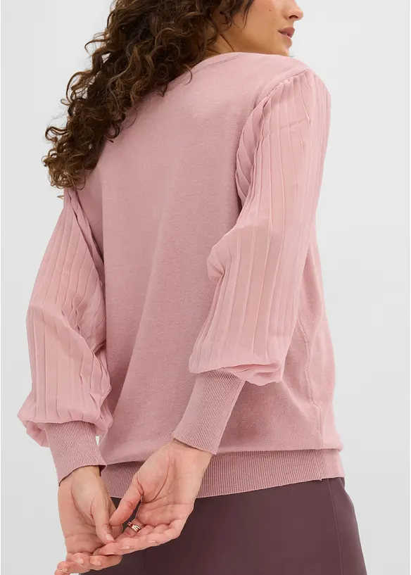 Maglione in filato fine di misto viscosa morbido, bonprix