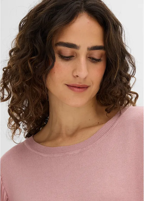 Maglione in filato fine di misto viscosa morbido, bonprix
