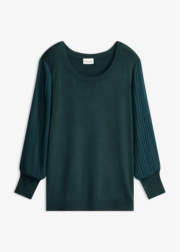 Maglione in filato fine di misto viscosa morbido, bonprix