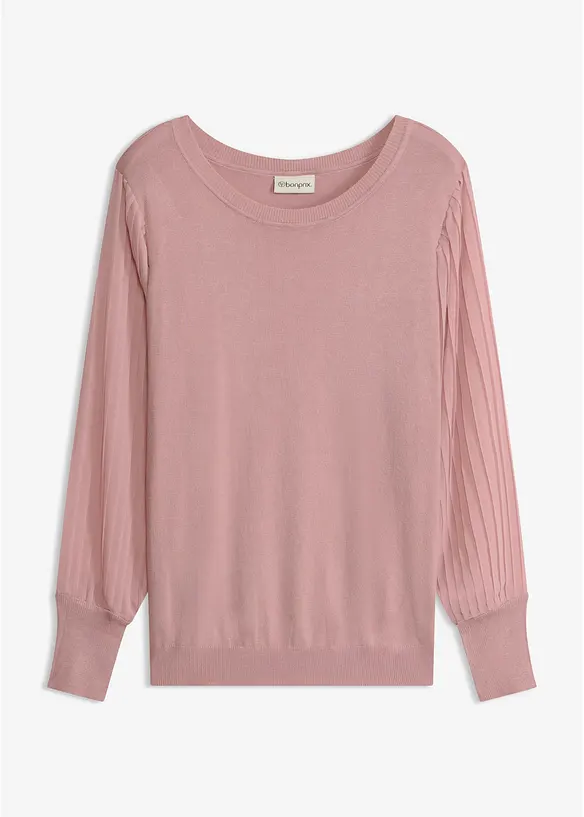 Maglione in filato fine di misto viscosa morbido, bonprix
