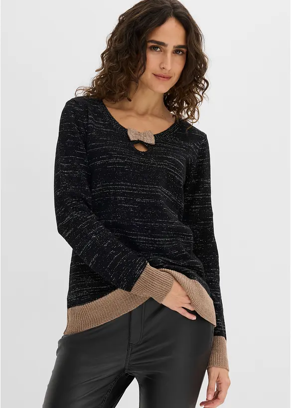Maglione con fiocco, bonprix