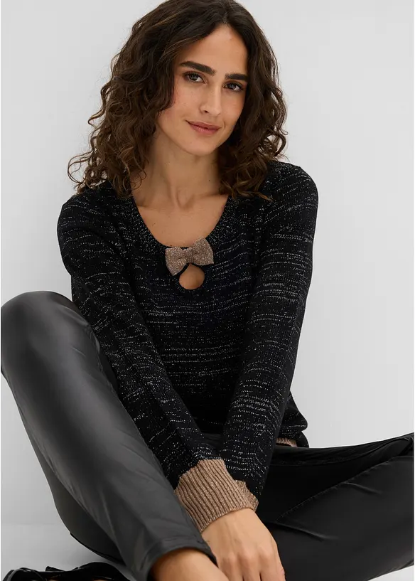 Maglione con fiocco, bonprix