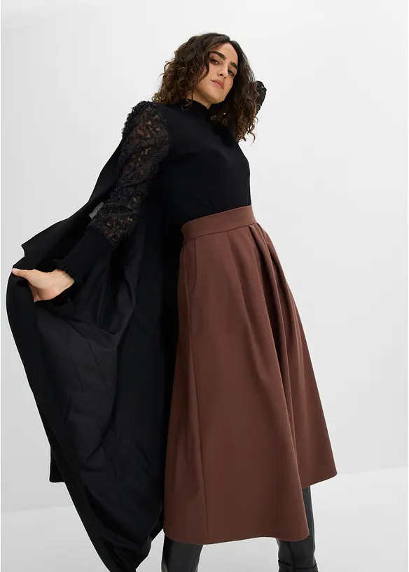 Maglione a collo alto in misto viscosa morbido, bonprix