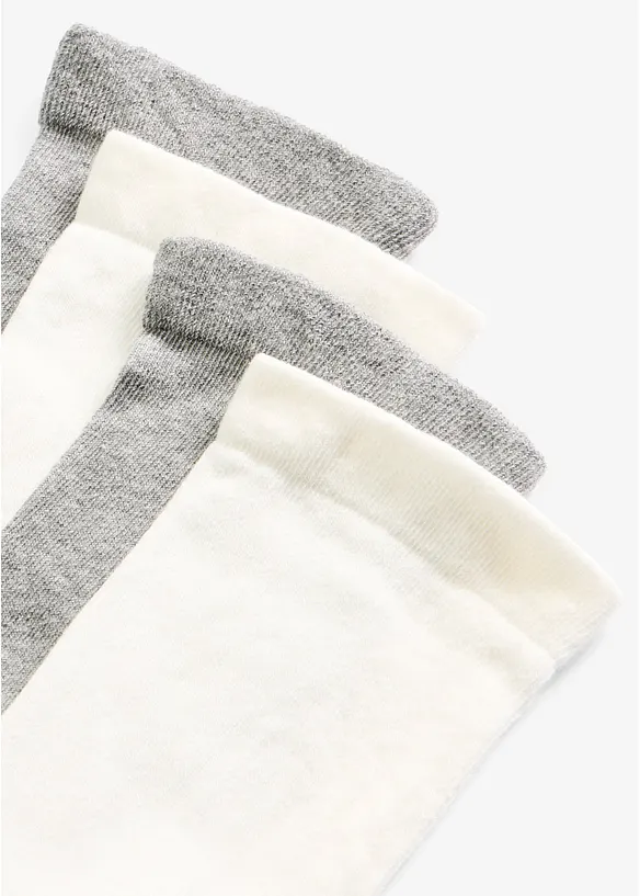 Calzini con bordo morbido (pacco da 4 paia), bonprix