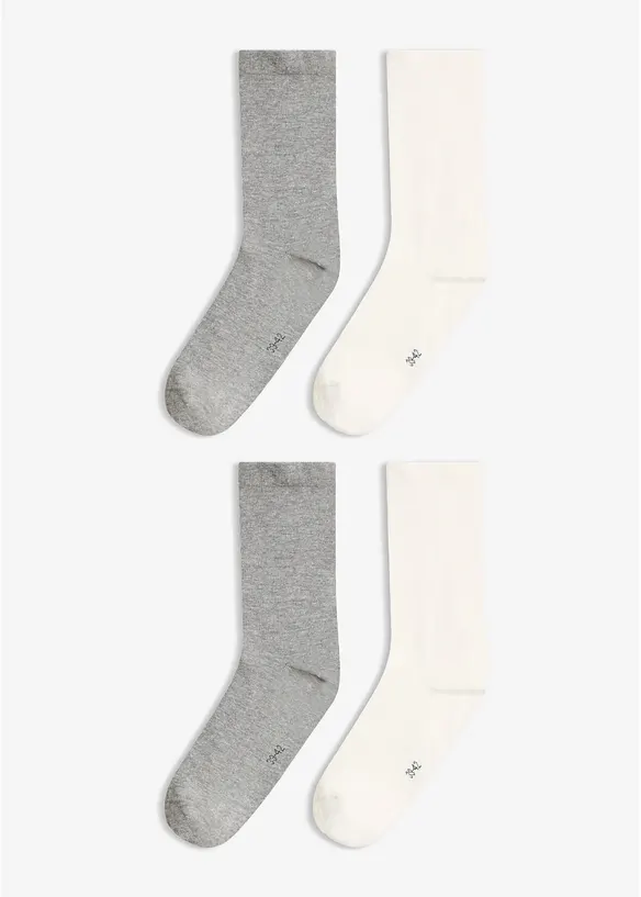 Calzini con bordo morbido (pacco da 4 paia), bonprix