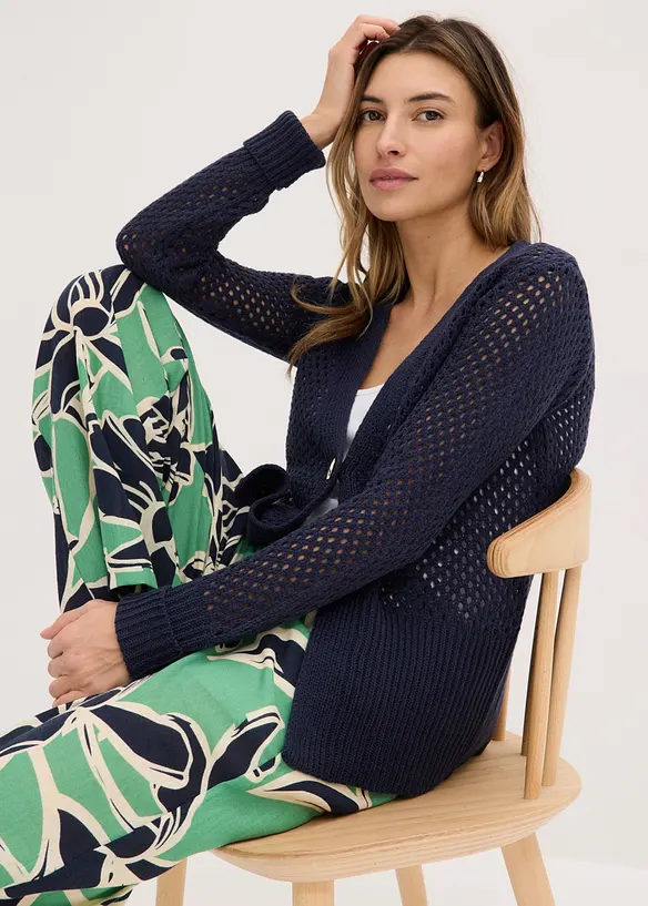 Cardigan traforato, bonprix