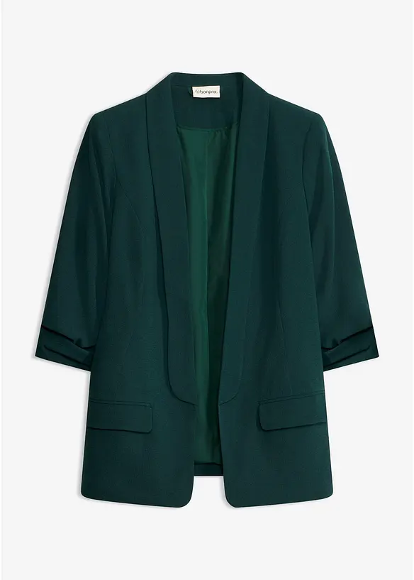 Blazer lungo con maniche drappeggiate, bonprix