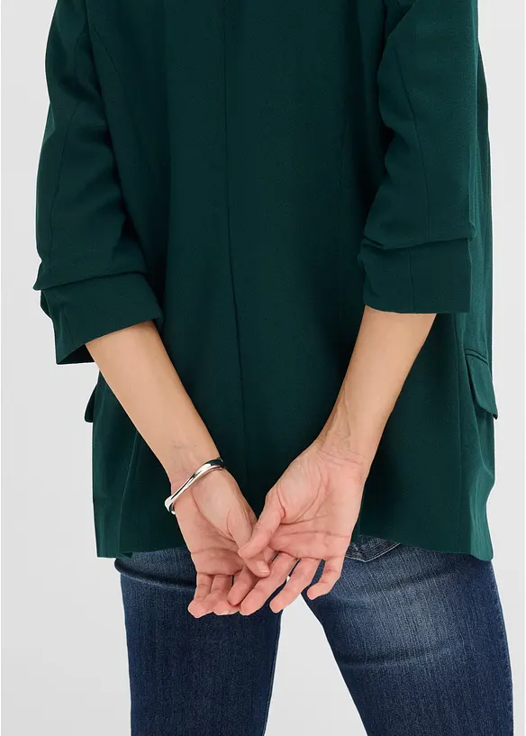 Blazer lungo con maniche drappeggiate, bonprix