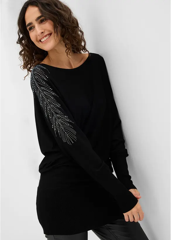 Maglione in filato fine misto viscosa, bonprix