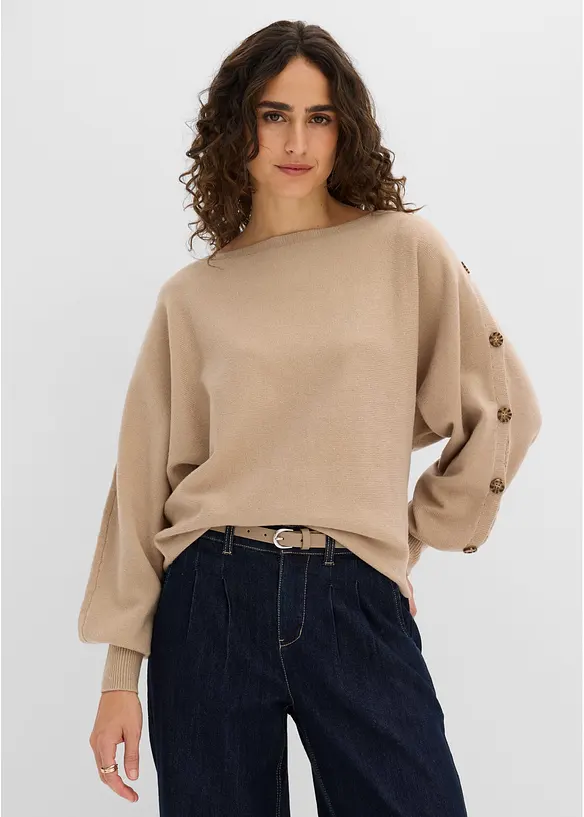 Maglione con bottoni decorativi, bonprix