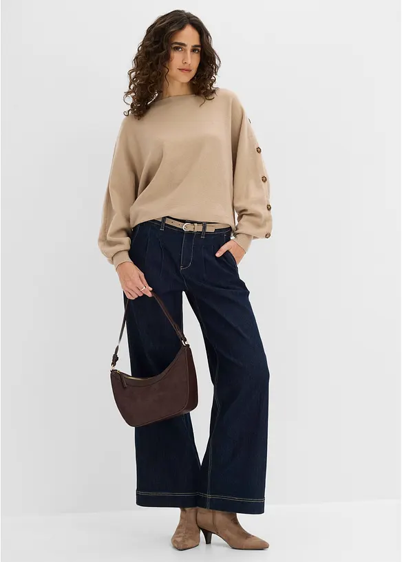 Maglione con bottoni decorativi, bonprix