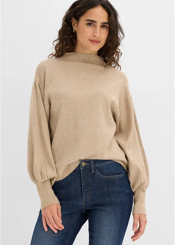Maglione oversize in misto viscosa, bonprix