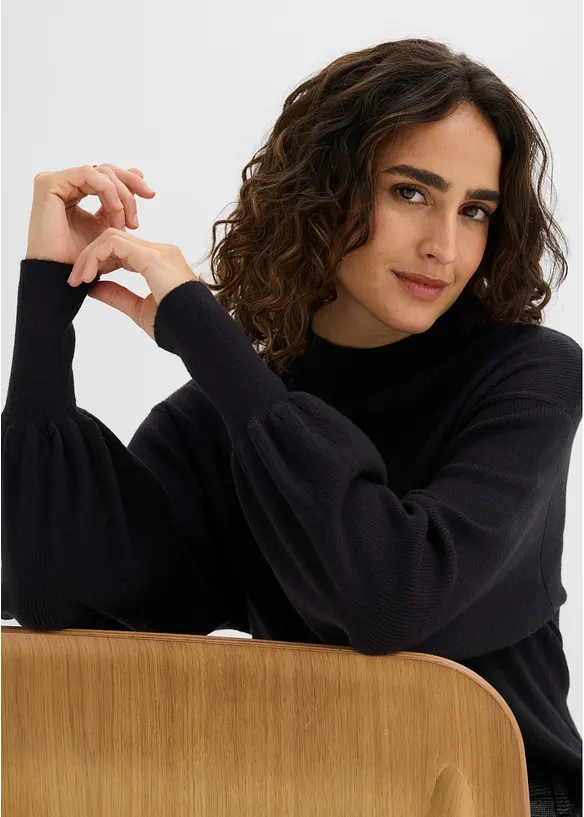 Maglione oversize in misto viscosa, bonprix