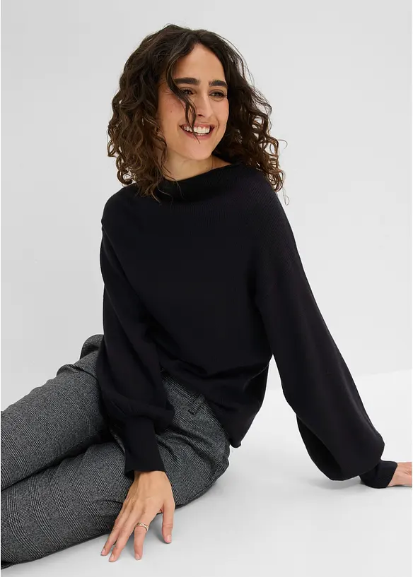 Maglione oversize in misto viscosa, bonprix