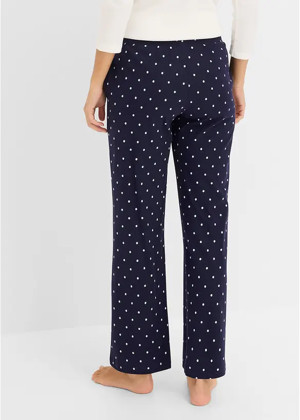Pantaloni da pigiama lunghi in puro cotone (pacco da 2), bonprix