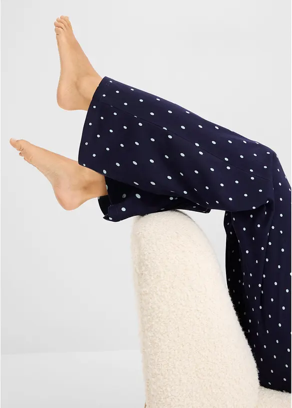 Pantaloni da pigiama lunghi in puro cotone (pacco da 2), bonprix
