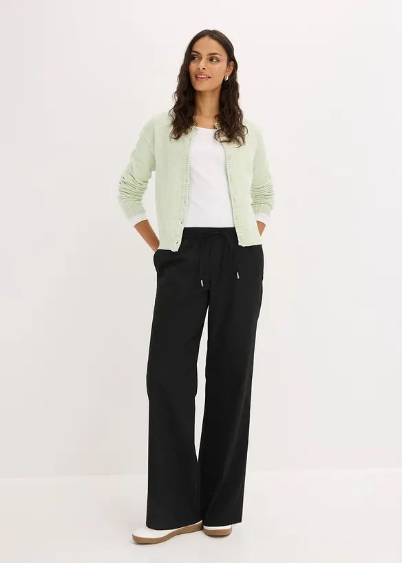 Pantaloni larghi in misto viscosa, bonprix