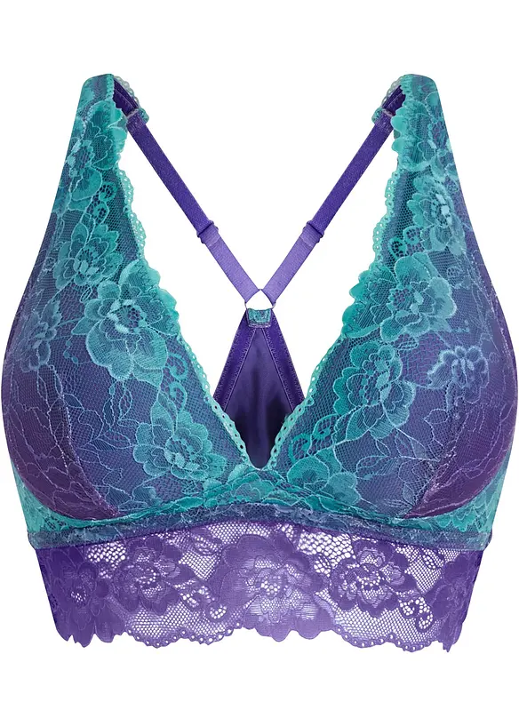 Reggiseno bustier dai colori sfumati con pizzo delicato, bonprix