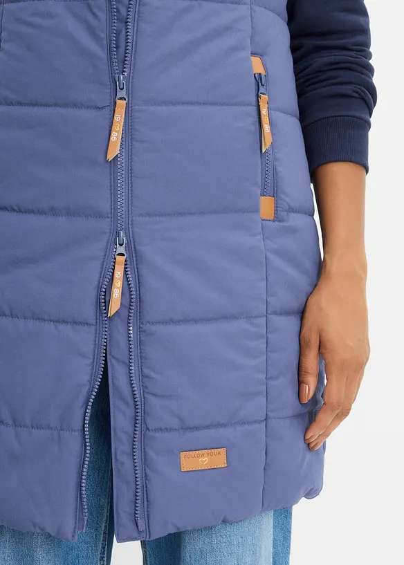 Gilet lungo a collo alto, bonprix