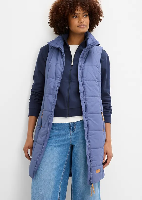 Gilet lungo a collo alto, bonprix