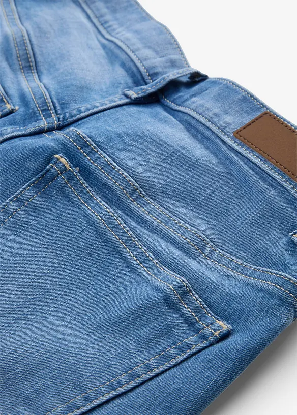 Jeans wide leg in cotone biologico, vita alta, bonprix