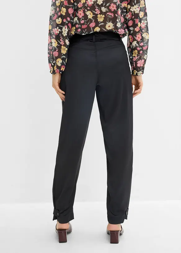 Pantaloni barrel in satin fluente, bonprix