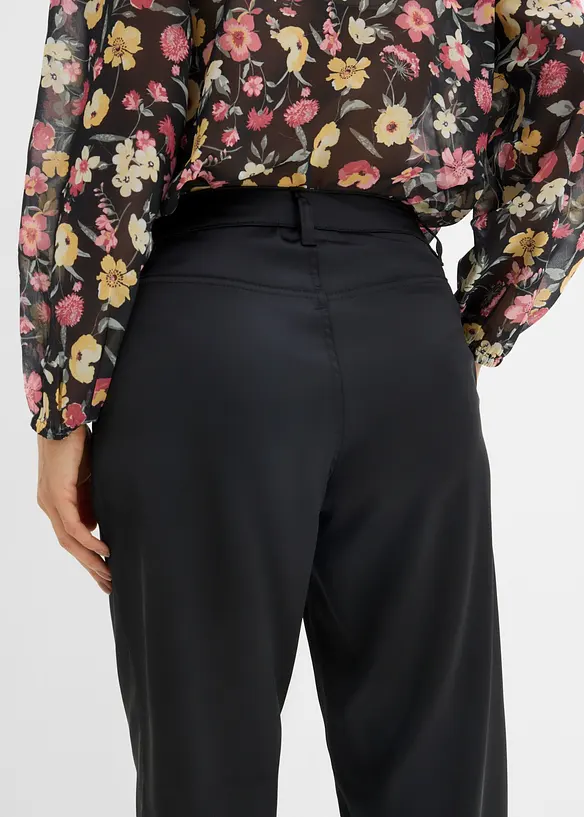 Pantaloni barrel in satin fluente, bonprix