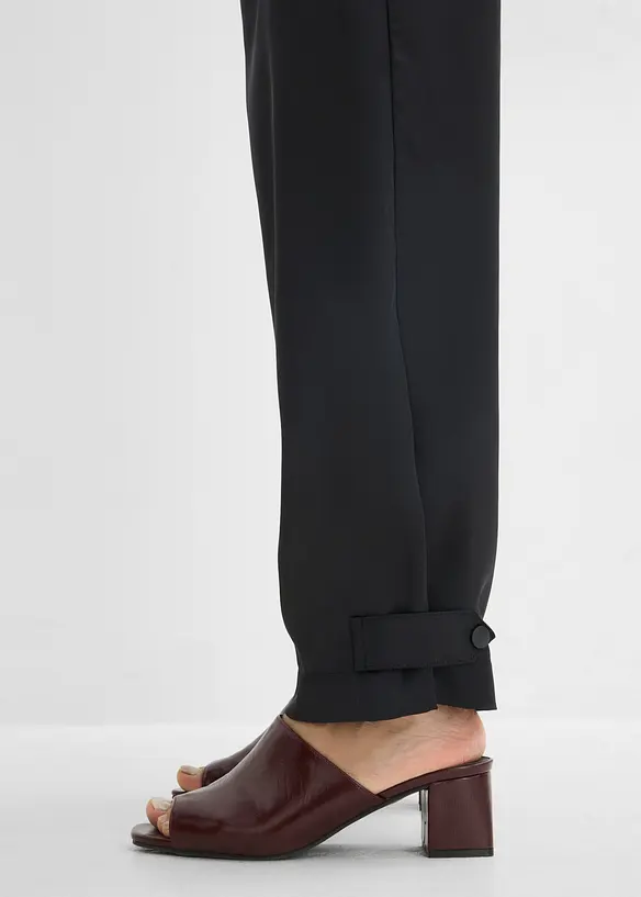 Pantaloni barrel in satin fluente, bonprix