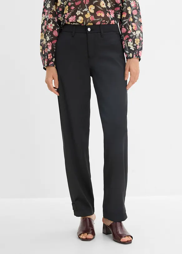 Pantaloni barrel in satin fluente, bonprix