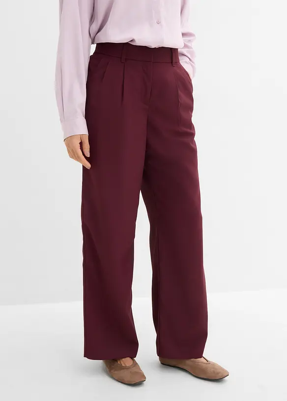 Pantaloni con elastico in vita e trama twill, bonprix