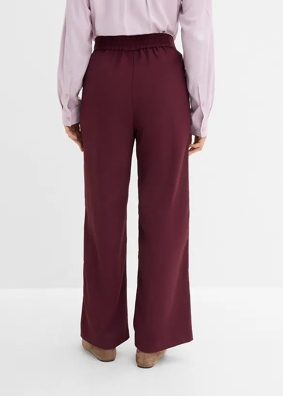 Pantaloni con elastico in vita e trama twill, bonprix