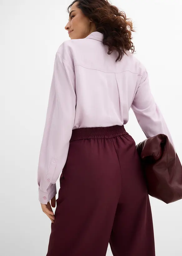 Pantaloni con elastico in vita e trama twill, bonprix
