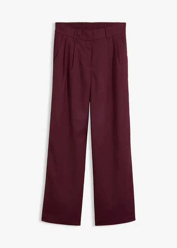 Pantaloni con elastico in vita e trama twill, bonprix