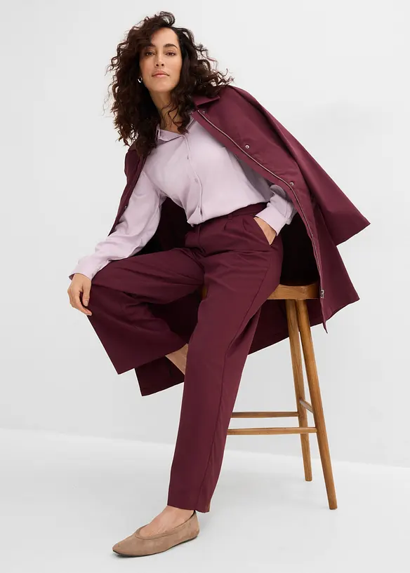 Pantaloni con elastico in vita e trama twill, bonprix