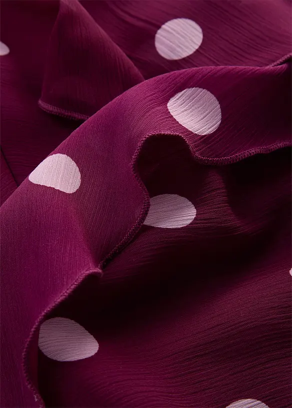 Gonna midi di chiffon con orlo asimmetrico, bonprix