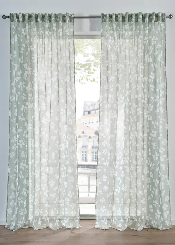 Tenda trasparente con delicata trama strutturata (pacco da 1), bonprix