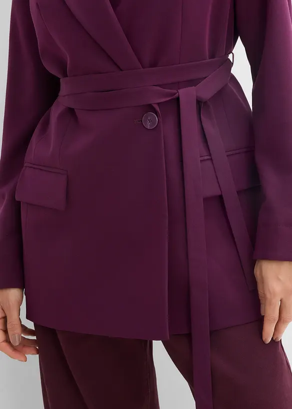 Blazer con cintura da annodare, bonprix