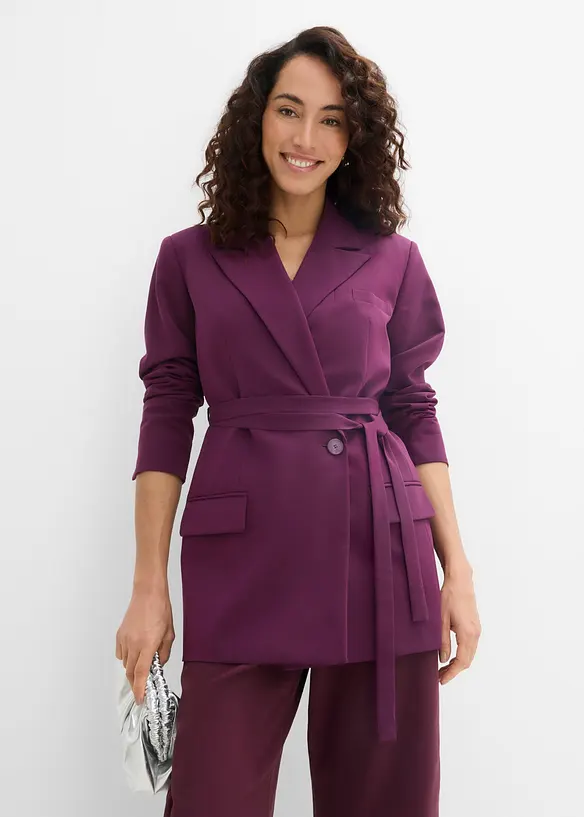 Blazer con cintura da annodare, bonprix
