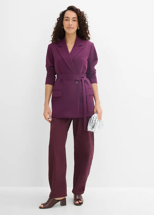 Blazer con cintura da annodare, bonprix