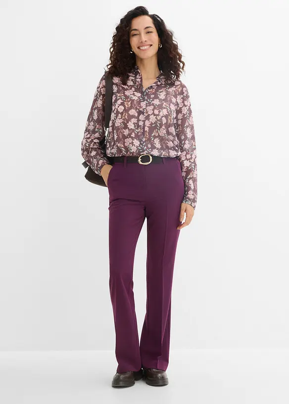 Pantaloni svasati con piega stirata, bonprix