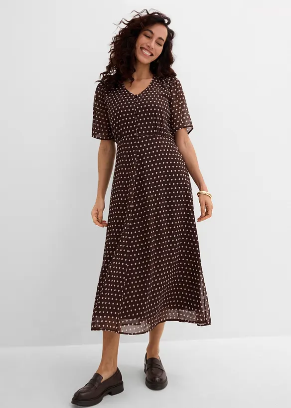 Abito midi in satin fluido, bonprix