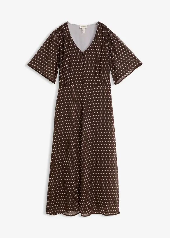Abito midi in satin fluido, bonprix