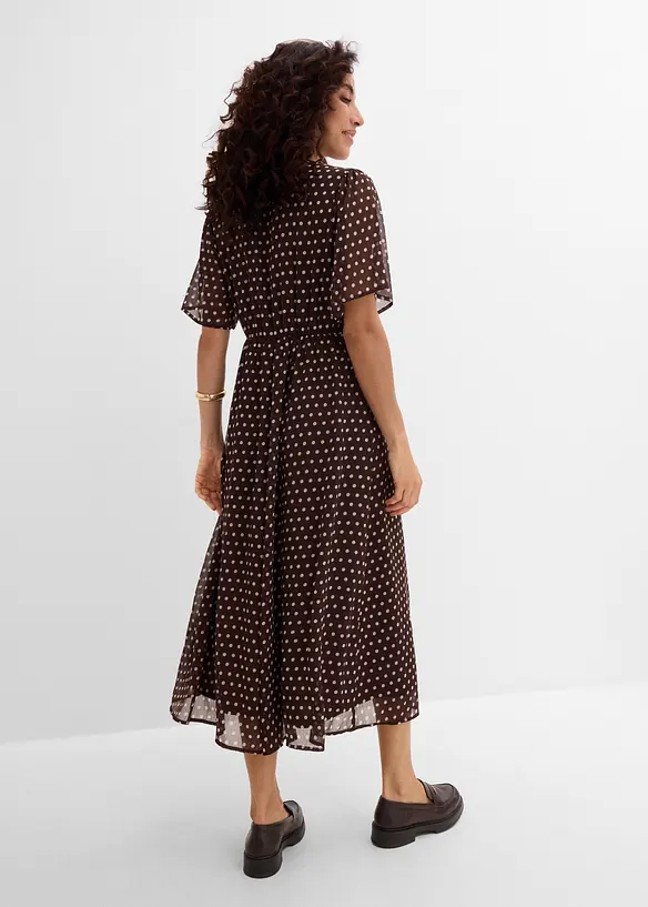 Abito midi in satin fluido, bonprix