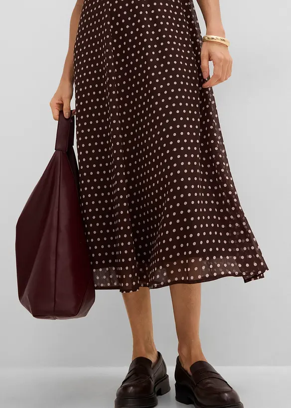 Abito midi in satin fluido, bonprix