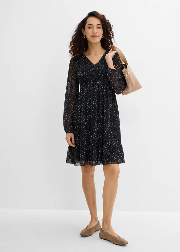 Abito in jersey con  fine mesh, bonprix