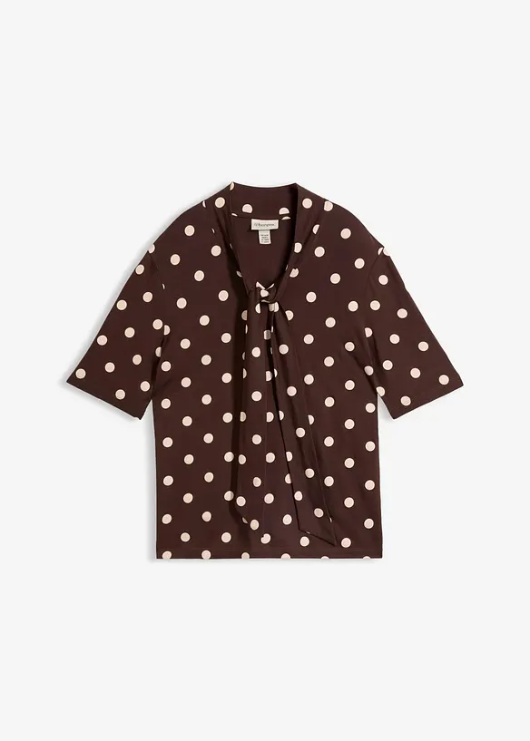 Maglia con fiocco al collo, bonprix