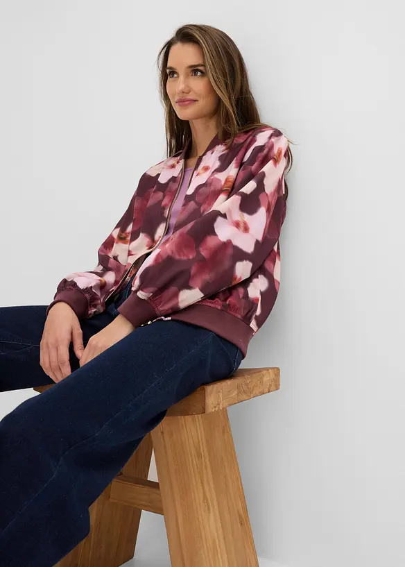 Bomber in satin fluido, bonprix